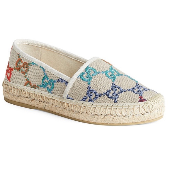 Gorgeous & Authentic GUCCI Logo Printed Canvas Espadrilles Size 38 (Will trade!) - Picture 11 of 16